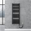 doporro Radiatore Piatto 140x50cm con Elemento Riscaldante 800W, Scaldasalviette da Bagno Termoarredo in Acciaio, Antracite, Riscaldamento Elettrico o ad Acqua Calda RHE