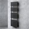 doporro Scaldasalviette da Parete per Bagno 140x50 cm, Radiatore Termoarredo Piatto in Acciaio ad Acqua Calda, Attacco Basso Centrale, Colore Antracite