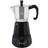 FOREVER Caffettiera Moka Elettronico 6 Tazza, Miss Moka Prestige Electro, Caffettiera per Casa e Uffizio, Caffettiera Portatile per Viaggio, Inclusa Guarnizione in Silicone