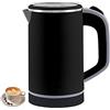 Tetipa Bollitore piccolo 800 ml, bollitore da viaggio, 5 minuti di cottura rapida, mini campeggio, viaggio silenzioso, teiera in acciaio inox (nero)