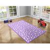 Oedim Tappeto per bambini con stelle, fondo viola, 165 x 95 cm, moquette PVC, pavimento vinilico, protezione per pavimento, decorazione della casa, decorazione per camere