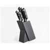 Beliani Set moderno di 5 coltelli in acciaio inossidabile a mano durezza 54 HRC nero