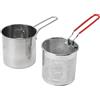 WPKD BLUEIY 304 Cestello per Friggere Rotondo in Acciaio Inox, Manico Antiscottatura Padella per Friggere con Cestello a Setaccio per Cucinare Casa e Campeggio