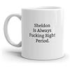 Generic Sheldon Is Always Right Mug, Funny Sheldon Mug, Sheldon Gifts, Personalised Sheldon Mug, Names, Sheldon Mugs, Custom Mug, Cup