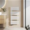 EMKE Scaldasalviette termoarredo, 1041x500 mm, Bianco, 529 Watt | Radiatore da Bagno, Scaldasalviette per Asciugamani ad Acqua Calda,Porta Asciugamani, Scaldasalviette,Attacco Laterale