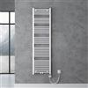 doporro Radiatore Piatto 180x50cm con Elemento Riscaldante 1000W, Scaldasalviette da Bagno Termoarredo in Acciaio, Bianco, Riscaldamento Elettrico o ad Acqua Calda RHE