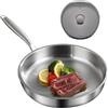Generico Set Di Pentole In Titanio Professionale 24 Cm Coperchio Incluso, Antiaderente Senza Rivestimento Per Friggere, Rosolare, Stufare E Cucinare Senza