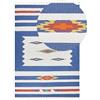 Beliani Tappeto Kilim in cotone tessuto a mano 200 x 300 cm reversibile con motivi geometrici e frange multicolore