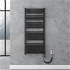 doporro Elemento Riscaldante per Radiatore da Bagno 800 W con Interruttore | Colore Nero, Acciaio al Carbonio, Potenza 800 W, Installazione Verticale, Protezione dal Surriscaldamento, Montaggio a Parete