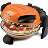 G3 Ferrari G10006 Pizza Express Delizia, Forno Pizza, 1200 W, Termostato regolabile 400°C, Pizza fragrante in 5 minuti, Doppia resistenza riscaldante, Ricettario e Palette inclusi, Arancio
