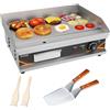 DULNICE griglia elettrica commerciale, 54 cm da banco in acciaio inox piastra grill elettrico Flat Top Grill, Business Catering BBQ bistecca Bacon Grill con controllo termostatico 3000W