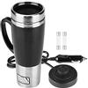 Keenso Bollitore auto, Riscaldamento rapido acqua in 5 minuti Tazza termica elettrica 12V 50W acciaio inossidabile for viaggiatori camionisti famiglie in gita viaggi lunghi lavoro su strada