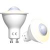 DoRight 2 Pezzi Lampadina del Sensore di Movimento GU10 Riflettore 5W Lampadina LED Attivata dal Movimento Bianco Caldo 3000K Campo di Rilevamento Fino a 7 Metri, Angolo di rilevamento 120 gradi