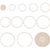 UNICRAFTALE 11 stampi di formatura di piastre in ceramica piatto rotondo strumenti di ceramica in legno, set di guide concentrici per figure geometriche, stampo per argilla per modellazione a bianco