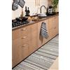 Excelsa Etnico Passatoia da Cucina e Ingresso, 55 x 110 cm, Motivo Geometrico Bianco e Nero