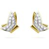 Swarovski Idyllia Lilia Orecchini a Lobo, Gioielli Versatili per Occasioni Speciali con Pavé di Cristalli Swarovski, Motivo a Farfalla, Placcatura in Tonalità Oro, 1 x 0,7 cm