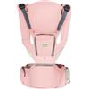 SONARIN 3-in-1 Leggero Marsupio Neonati con Sedile,Multifunzionale Traspirante Portantina Porta Bambino Fascia Porta Bebè con Cappuccio Rimovibile,Multi-Posizioni per Neonati(Rosa)