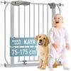 IB-Style ib style® KAYA | Cancelletto di sicurezza |con TUTTE le caratteristiche di sicurezza | ! Incl. tappi di protezione a parete ! | Nessuna perforazione | Grigio | 125-135 cm