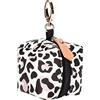 SONARIN Porta Ciuccio Neonati Portatile con Chiusura per Borse per Pannolini,PU Portasucchietto Scatolina Porta Succhietto Portaciuccio Scatola Porta Ciuccio per Riporre 2 Ciucci(Leopardato)