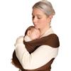 RYLOOBABY Fascia per Bambino Portatore da Neonato a Bambino 3-16kg - Morbida Fasciatura Elastica per Bambino - Testata per la Sicurezza - Fasciatura per Bambino a Mani Libere - Fascia per Neonato (Marrone Scuro