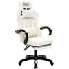 RMF PRO RMF Sedia Gaming Professionale Ergonomica Reclinabile, Poltrona Gaming Seduta Comoda e Rilassante con Poggiapiedi - Sedia per Gamer con Ruote Girevoli, Altezza Regolabile (Bianca)