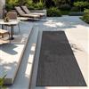 TT Home Tappeto Per Esterni Tappeto Cucina Balcone Terrazza Design Moderno Monocolore, Colore:Antracite, Dimensione:80x150 cm