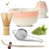 LIAILA Set da tè matcha matcha kit rosa, set da 6 pezzi, ciotola per matcha con versatore per tè, frusta per matcha, cucchiaio per matcha, accessori per per gli amanti del