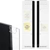 PATIKIL Monitor Memo Board, Trasparente, Nero Sinistra E Destra Con Porta Telefono Autoadesivo Porta Accessorio Computer Per Casa Ufficio Computer, 4 Pz