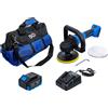 BGS technic BGS-7395 Set di lucidatrici e levigatrici a batteria 18 V senza spazzole con batteria e caricatore rapido