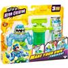 Heroes of Goo Jit Zu Figurina Hero Creator Thrash, 11 cm, Heroes of Goo Jit Zu, Kit per la creazione di texture personalizzate, Corpo estensibile