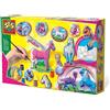 SES Creative Set di figurine di cavalli in gesso da modellare e dipingere, 12 forme, Hobby Pink, dai 5 anni in su