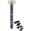 Babyliss Regolabarba, BABYLISS X-Blade Super-X Metal, senza fili, 45 min. di autonomia, 4 accessori, edizione oro e blu navy