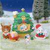Sylvanian Families Mini figure Sylvanian Families, La Maison du Père Noël Limited Edition, Pantera delle nevi e Cucciolo di cane caramello, con accessori, vestiti rimovibili
