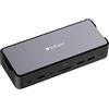 Verbatim Docking station USB-C con SSD da 256 GB, Verbatim Pro CDS-15SSD, 15 porte, video 8K, grigio