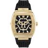 Philipp Plein Orologio da uomo analogico al quarzo The Hexagon Phantom acciaio inossidabile, Oro giallo, nero, misura unica, Alla moda
