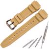 MCXGL - Cinturino di ricambio in resina naturale compatibile con Casio W218H W-219H AE1200WH AE-1300WH W800H SGW-300H F-108WH, impermeabile, in gomma, Cachi, 18mm