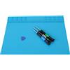 Generic Tappetino da Lavoro di Riparazione Magnetica, Cuscinetto Riscaldante in Silicone da 350 Mm * 250 Mm (azzurro)