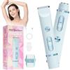 Oskuglin Rasoio Elettrico Donna, Zona Intima, Bikini, Ricaricabile, Blu | Ladyshaver senza fili, IPX6, batteria integrata 400mAh, ricarica circa 2H