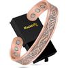 MagnetRX® Bracciale Magneticoin Rame Puro - Braccialetto Magnetico da Uomo - Design Aperto e Regolabile - Con Confezione Regalo Inclusa