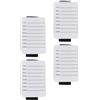 TOPPERFUN Set 4pezzi Paletta per Estensione Ciglia in Acrilico Bianco Portatile per Uso Professionale in Salon e Casa, Supporto Facile da Trasportare per Ciglia Fai da Te