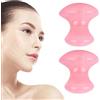 CEIEVER Pietra massaggiante Gua Sha Pietra Gua Sha Pietra Eye Flowies Anti Aging Massaggio Viso Pietra Agopressione Fungo Forma Guasha Pietra per Viso Occhi Collo Rughe Rimozione SPA Rilassante (B)