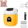 OSDUE Pedicure Elettrico Piedi, 3 Rulli 2 Velocità, Pulizia Duroni, Giallo