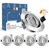 wowatt Faretti Led da Incasso per Cartongesso Dimmerabile 7W 700LM 2800K