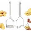 KOQAIIZ 2 Pezzi Schiacciapatate in Acciaio Inox, Schiaccia Patate Professionale per Purè, Verdure e Frutta, Utensile da Cucina Ergonomico e Facile da Pulire