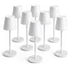 K2 STORE Set di 8 Lampada da Tavolo Bianco Touch Senza Fili Ricaricabili, LED Dimmerabili con 3 Tonalità di Luce 3000-6500K, Impermeabili IP54, Ideali per Interni ed Esterni
