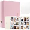Amimy Album fotografico A4 per Instax Mini 11 12 9 8+ 8 7+ pellicola LiPlay, per stampante fotografica Polaroid SnapTouch PIC-300 Z2300 2x3, per Kpop Card (Rosa)
