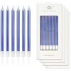 mciskin 24 candele di compleanno blu reale, decorazioni per torte, candele colorate per feste di compleanno per torte, blu lunghe e sottili, per ragazze, ragazzi, uomini, donne, decorazioni di compleanno