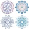 GORGECRAFT 4 Stili Fiore Della Vita Vetrofania Meditazione Finestra Statica Si Aggrappa Mandala Pellicola per Vetri Non Adesiva Cerchio Adesivi per Porte Scorrevoli In Vetro per Prevenire L'Arresto