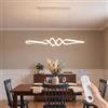 YLFXL 40W Lampadario LED Sospensione, 90CM Lampada a Sospensione Moderna | Lampadario Cucina Dimmerabile 3000K-6000K, 150cm Lineare Regolabile in Altezza con Telecomando per Soggiorno Ufficio