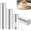 Zyluniy Rotolo di Acetato Trasparente per Torte, 4 Rotoli Fogli Acetato per Dolci 8cm/10cm/15cm/20cm X 10m, Acetato per Pasticceria Trasparente Decora per Pasticceria, per Mousse, Cioccolato, Dessert